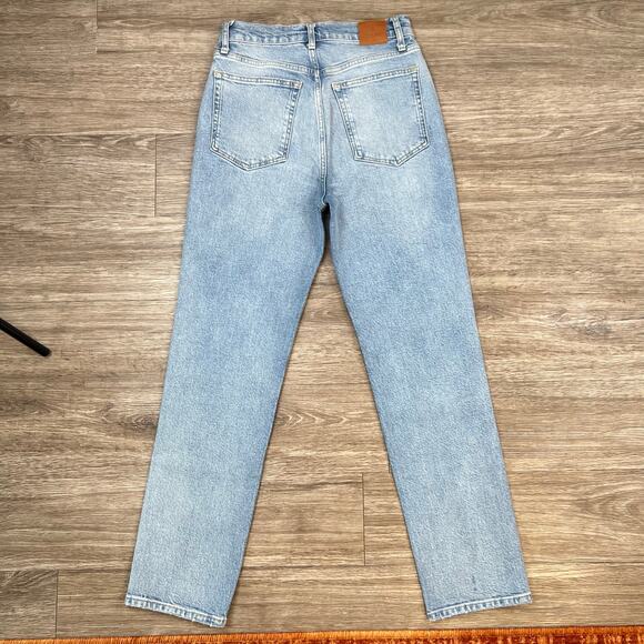 Anine Bing High Waisted Light-Wash Denim Straight Leg Jeans (Sz 27) - Picture 12 of 12